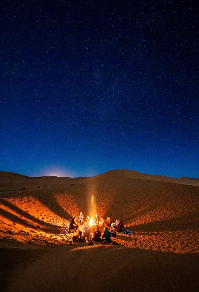 sahara desert challenge campfire